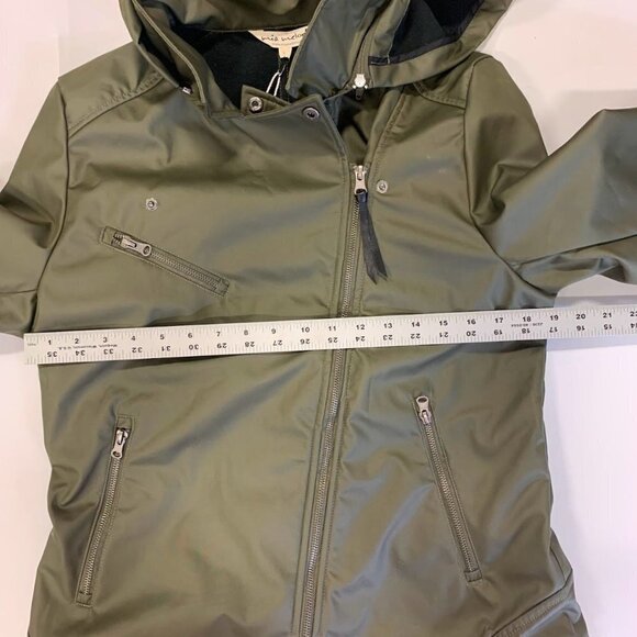 Mia Melon Women's Moto Asymmetrical Zip Up Hooded Lined Rain Jacket Size L NWT - Picture 14 of 16